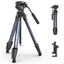 ULANZI Ombra Video Ⅱ Camera Tripod with Fluid Head, 61.5" Travel Tripod with 360° Rotated Arca Quick Release Plate, Portable Stand for Phone Camera Vlogging Video Shooting with Carry Bag Phone Clamp
