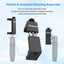 Ulanzi ST-02S Newest Aluminum Phone Tripod Mount w Cold Shoe Mount, Support Vertical and Horizontal, Universal Metal Adjustable Clamp for Apple iPhone X 8 7 6S Plus Sumsang Android Smartphones,Black