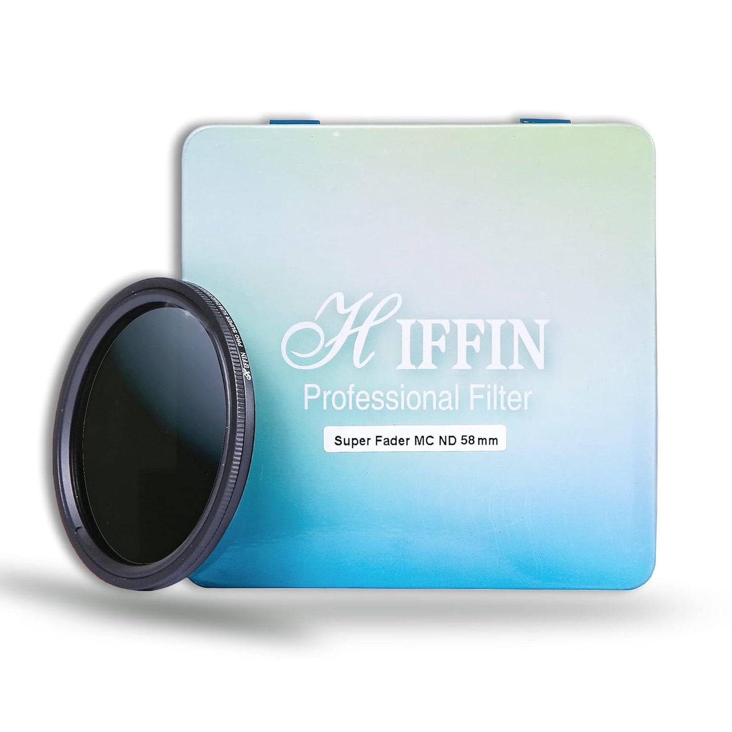 HIFFIN 58MM Slim Variable Fader N-D Neutral Density Adjustable N-D2 to N-D400 Filter with Microfiber 16-50 3N, Nikon V1 V2 10-30 Lens (Black) (58m)