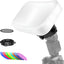 HIFFIN HF-D35 Professional Flash Accessories Kit, Softbox Diffusion Dome Kit, Foldable Diffuser, Universally Compatible (3 in 1 Mount Adapter)