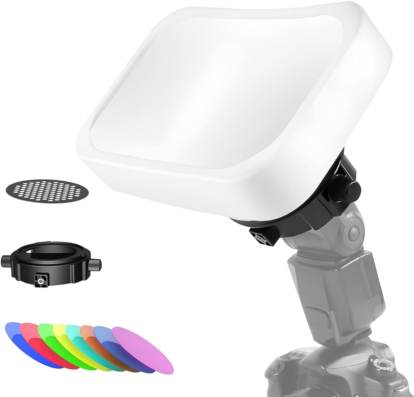 HIFFIN HF-D35 Professional Flash Accessories Kit, Softbox Diffusion Dome Kit, Foldable Diffuser, Universally Compatible (3 in 1 Mount Adapter)