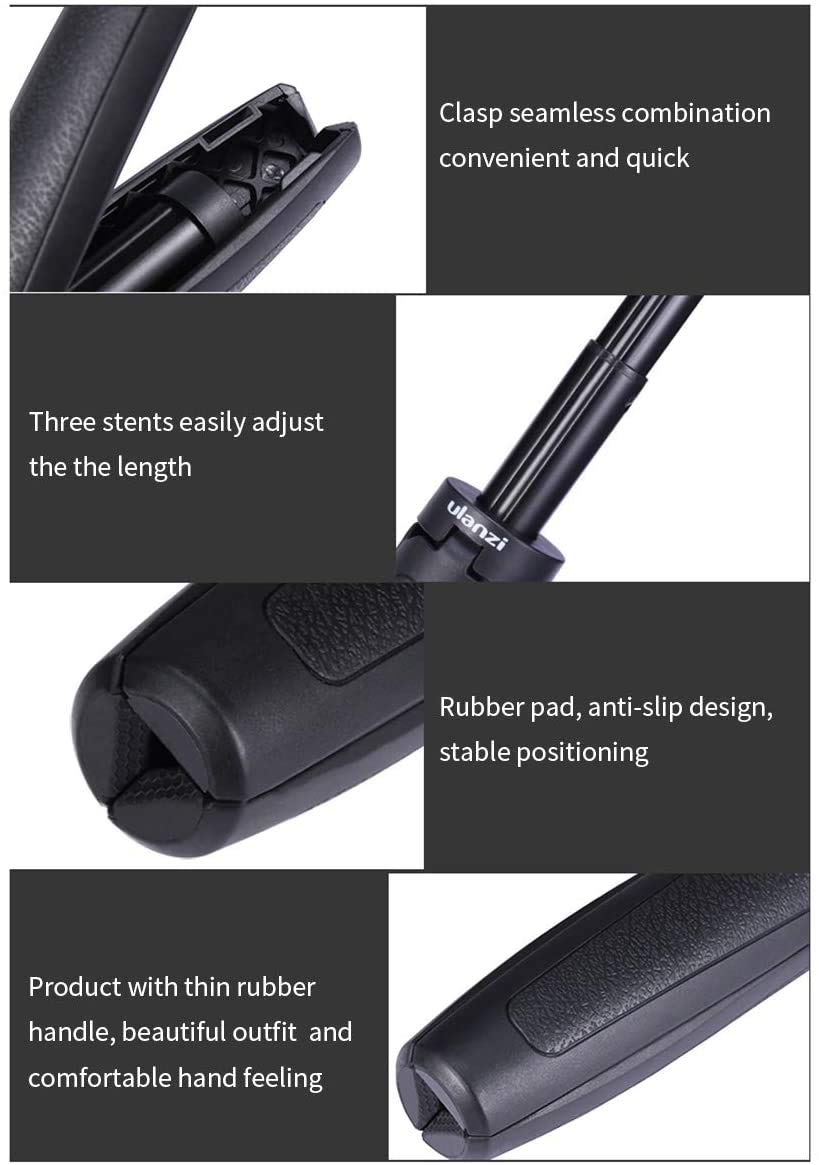 Ulanzi MT-09 Extention Vlog Tripod Mini Portable Handle Grip for Gopro Hero 8 7 6 5 GoPro max Black Session Osmo Action Camera