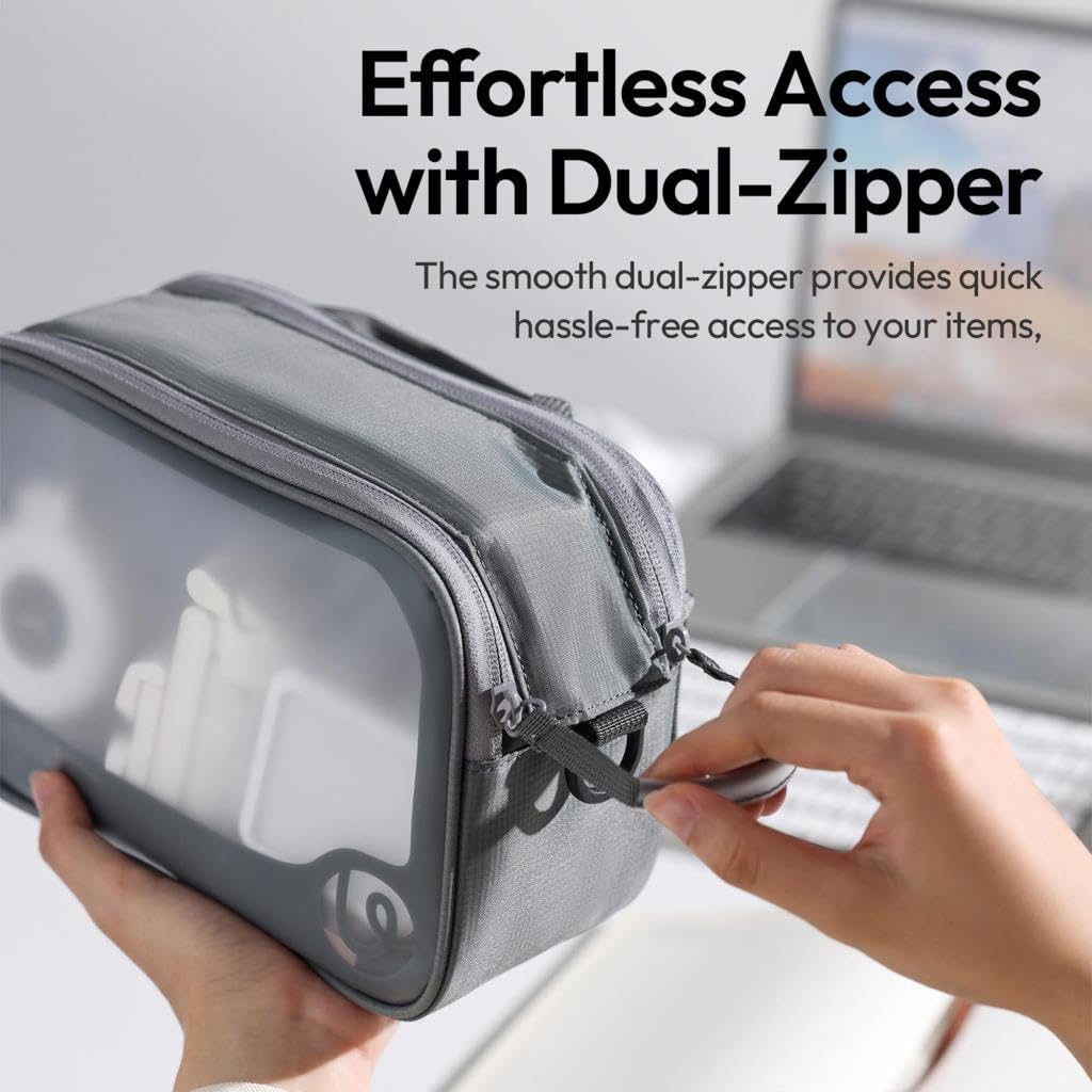 Ulanzi BP15 SeeClear Tech Pouch | Transparent Storage Bag for Cables, Chargers, Gadgets & Accessories | Travel-Friendly & Durable Organizer