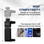 Hiffin HF-05 Aluminium Phone Tripod Mount with Cold Shoe, Adjustable Clamp for Vertical & Horizontal Shooting, Universal 1/4" Screw, Compatible with All Smartphones