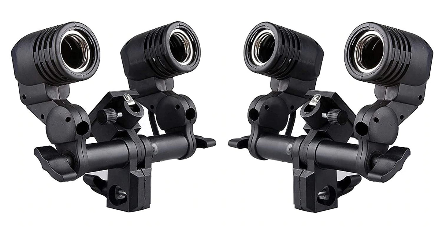 Hiffin E27 Bulb Holder Base Socket for LED Bulbs | Heavy Duty Black Lamp Holder with Secure Fitting | Ideal for Home, Office, Shops & Decorative Lighting | Set of 2