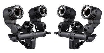 Hiffin E27 Bulb Holder Base Socket for LED Bulbs | Heavy Duty Black Lamp Holder with Secure Fitting | Ideal for Home, Office, Shops & Decorative Lighting | Set of 2