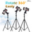 HIFFIN Combo Light Weight Tripods Kit for DSLR & Action Cameras Tripod Kit with 9 Ft Light Stand, Tripod Kit with 9 Ft Light Stand