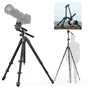 ULANZI JJ06 GlideGo Carbon Fiber Video Tripod, Dual 360° Pan Head, 73.6 inch Max Height, 11 lb Load, Quick Release Plate