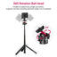 UURig Extendable Phone Camera Tripod, 4 Levels Adjustment 360° Ball Head Cold Shoe Lightweight Portable Vlog Travel Selfie Stick Handle Grip Desktop Webcam Tripod for iPhone DSLR Sony Gopro, Black