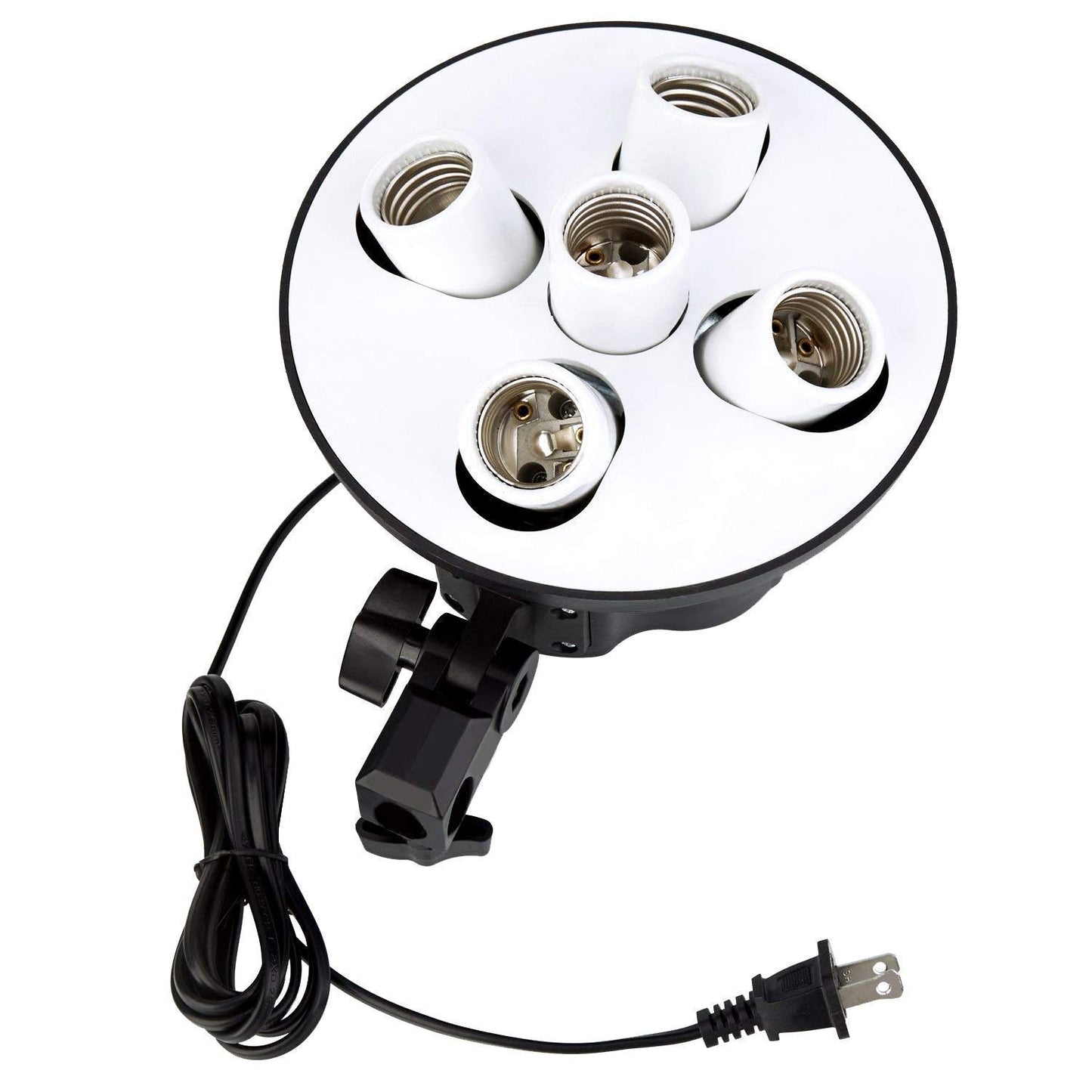 HIFFIN® Set Photography Equipment Kit 50cmx70cm Softbox with 5 in 1 E27 Photo Studio Bulb Holder Base Socket Lamp Bulb Holder Adapter for Photo Video Studio Softbox Video Light - Black