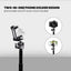 HIFFIN HTR-44 Extendable Phone Tripod with Bluetooth Button, 44" Selfie Stick Tripod Stand with 2 in 1 Phone Clip, 360° Ball Head Camera Tripod for Smartphones and Cameras, Lightweight for Travel
