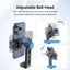 ULANZI MA53 Metal Phone Tripod Mount – Universal Smartphone Adapter with Arca Swiss & Uka Port, Dual Cold Shoe, 360° Rotation Holder for iPhone, Samsung, Vlogging & Video Shooting