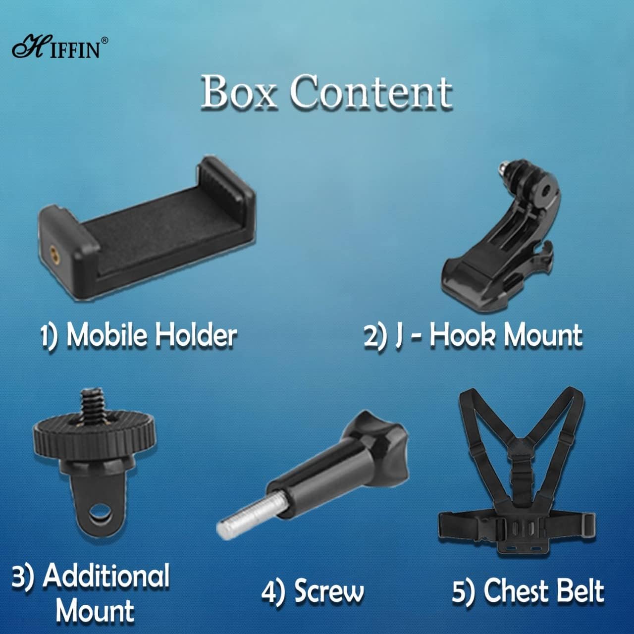Hiffin Mobile Phone Chest Strap Mount Go Pro Chest Harness Holder for VLOG/POV Compatible with All Cell Phones and Go Pro Hero 9, 8, 7, 6, 5,OSMO Action, AKASO and Other Action Camera