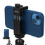 Hiffin HF-05 Aluminium Phone Tripod Mount with Cold Shoe, Adjustable Clamp for Vertical & Horizontal Shooting, Universal 1/4" Screw, Compatible with All Smartphones