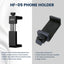Hiffin HF-05 Aluminium Phone Tripod Mount with Cold Shoe, Adjustable Clamp for Vertical & Horizontal Shooting, Universal 1/4" Screw, Compatible with All Smartphones