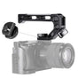 UURig R008 Camera/DSLR Top Handle ARRI Hole Connection Grip for Sony A6400 6300 Camera Cage Metal Low Angle Shots 4 Cold Shoe Mount Microphone 15MM NATO Rail Rod Clamp Tube Hole, Video Film Making