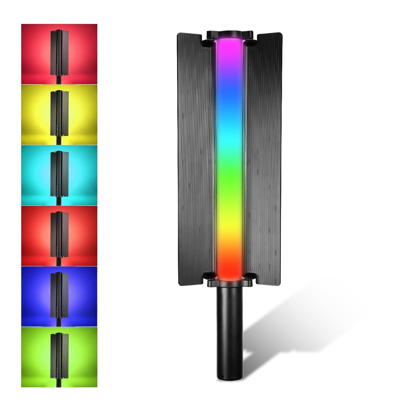 HIFFIN HF-600 RGB LED Light Stick for Photography, Photography Light with RGB CCT HSI Mode, 2500K-9900K Adjustable, 25 Fx Light Effect, Power 25W, Barndoor, 5200mah Battery for YouTube, Photoshoot