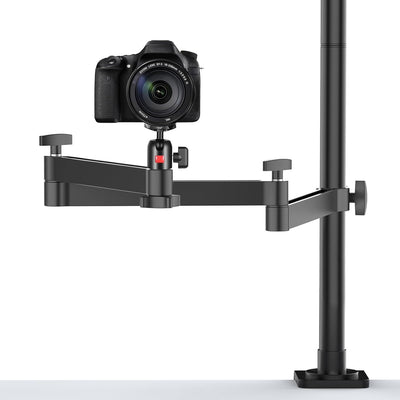 Hiffin Ulanzi R099 Super Clamp Camera Mount with 360° Ball Head | Heavy Duty Aluminum Clamp for GoPro, Insta360, DJI Action Camera, DSLR & LED Light | Bike Handlebar, & Tube Mount with 1/4" Screw
