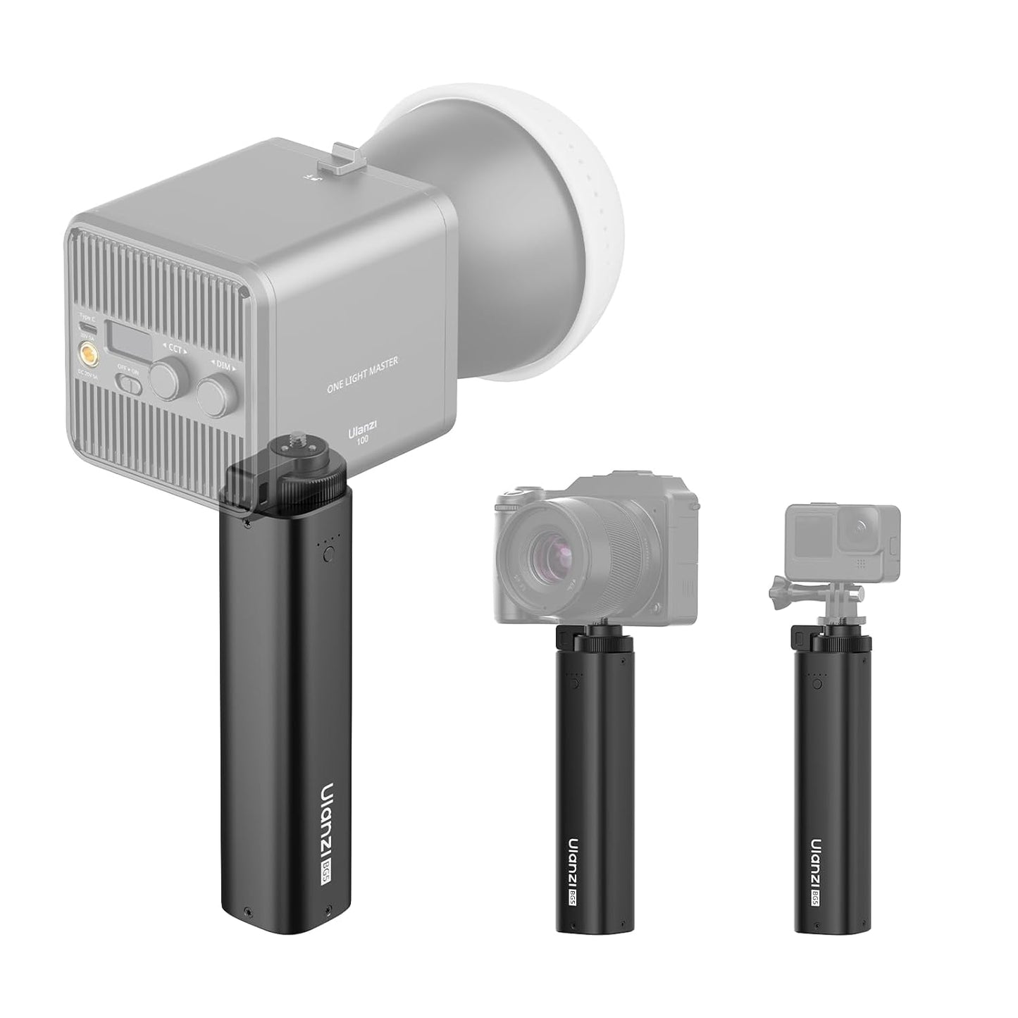 ULANZI BG5 Handheld Battery Grip 92.16Wh&Power Bank with 100W PD Bidirectional Fast Charging, Compatible with Sony/Canon/Nikon/GoPro, Ideal for Laptop/Drone/Live Streaming/Vlogging/Photography