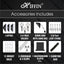 HIFFIN PRO Quadlux Mark III Soft Led Still & Video Light Softbox 3 Point Lighting Kit with Backdrop Stand, 9x10ft Photo Video Studio Muslin 1 x Curtain Black | Stand Backdrop Support System Kit