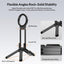 ULANZI MA38 Magnetic Phone Tripod for iPhone, Portable Phone Holder Mini Tripod for Magsafe with Double-Sided 1/4'' Screw Arca Uka Port Foldable Hook for iPhone 17/16/15/14/13/12, Travel Vlog Black