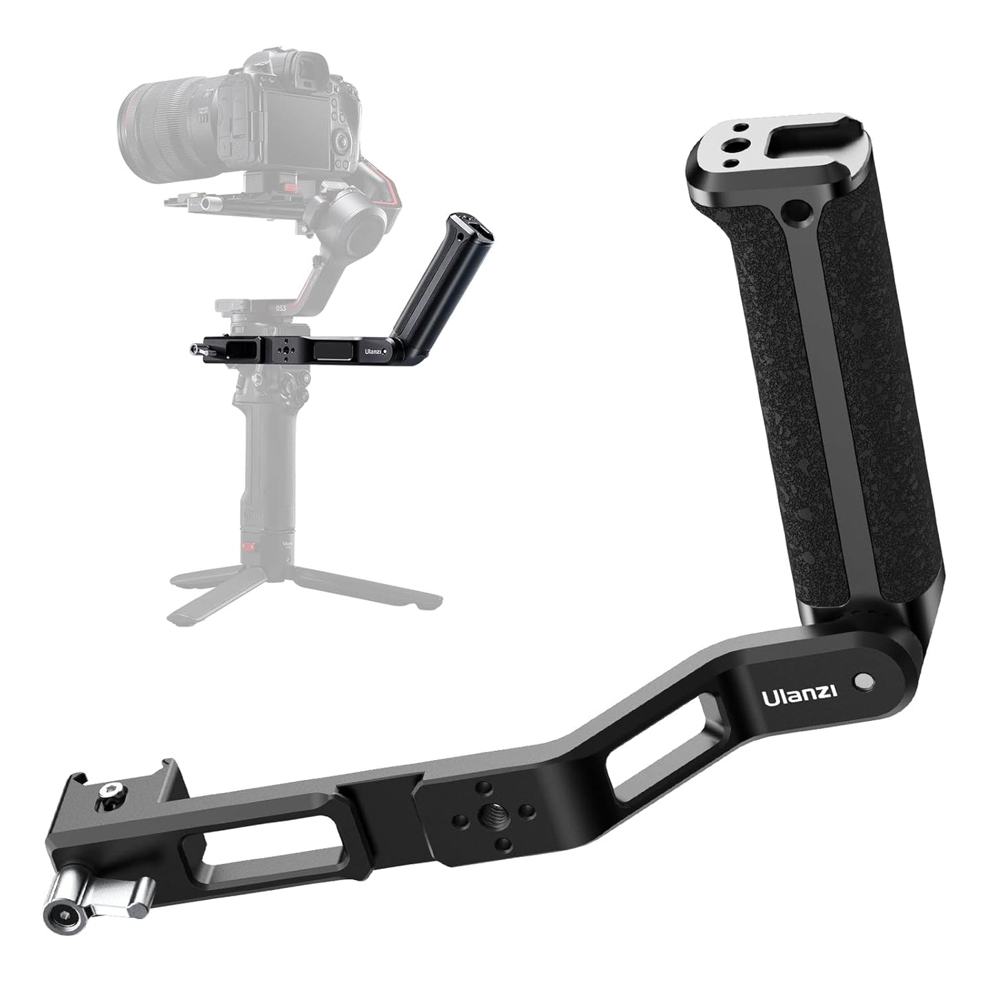 ULANZI Adjustable Sling Handgrip Gimbal Handle, DJI RS 4/4 Pro, RS 3 Mini/3/3 PRO, RS 2/RSC 2 Compatible, 360° Adjustable, Ergonomic Grip, Black, NATO Mount, 5KG Load, C049