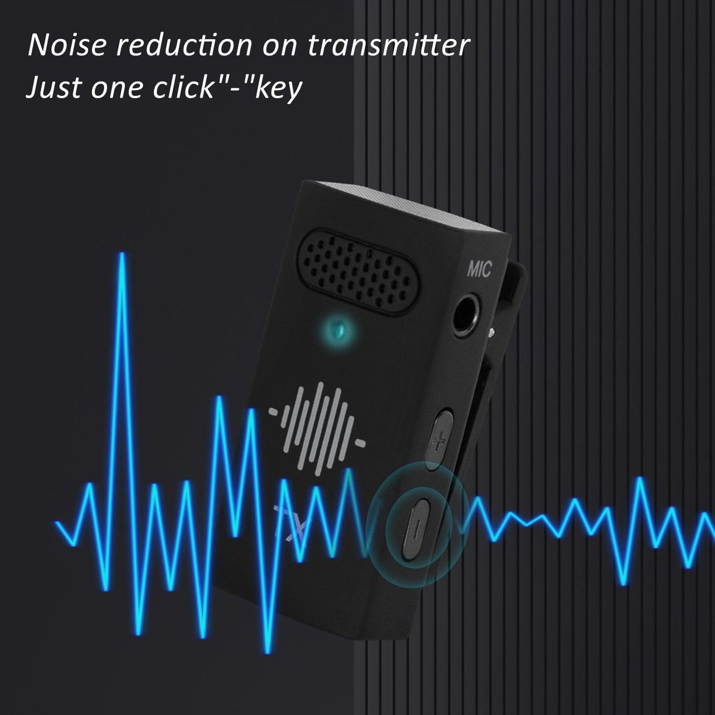 Hiffin HWM-50 Wireless Microphone System for Camera & Smartphone - Compact & Lightweight, Noise Cancellation, Multi-Person Recording, Portable Charging Case