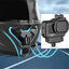 HIFFIN Helmet Chin Strap Mount Housing Cage for Go pro 9,10 Ulazi G9-4 Cold Shoe Mount Compatible with Tripod Selfie Stick