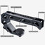 UURig R008 Camera/DSLR Top Handle ARRI Hole Connection Grip for Sony A6400 6300 Camera Cage Metal Low Angle Shots 4 Cold Shoe Mount Microphone 15MM NATO Rail Rod Clamp Tube Hole, Video Film Making