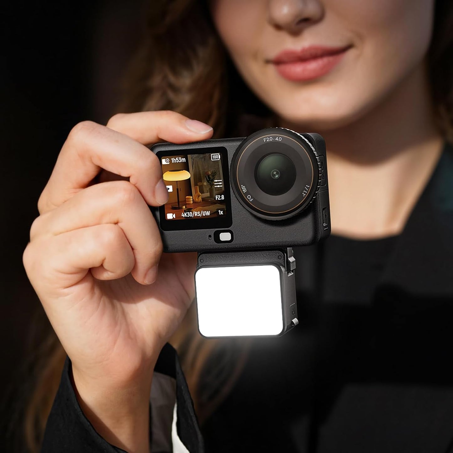 ULANZI LM24 Vlogging Light for DJI Osmo Nano/Osmo Action 6, Waterproof Magnetic Mini LED Action Camera Video Light Accessories, Quick Release Photography LED Fill Light for Vlog Selfie