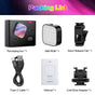 ULANZI U60 RGB Video Lights Black LED Camera Light 360° Full Color Portable Photography Lighting w Quick Release Cold Shoe Adapter and Clip, 2500mAh Rechargeable CRI 95+ 2500-9000K Dimmable Panel Lamp