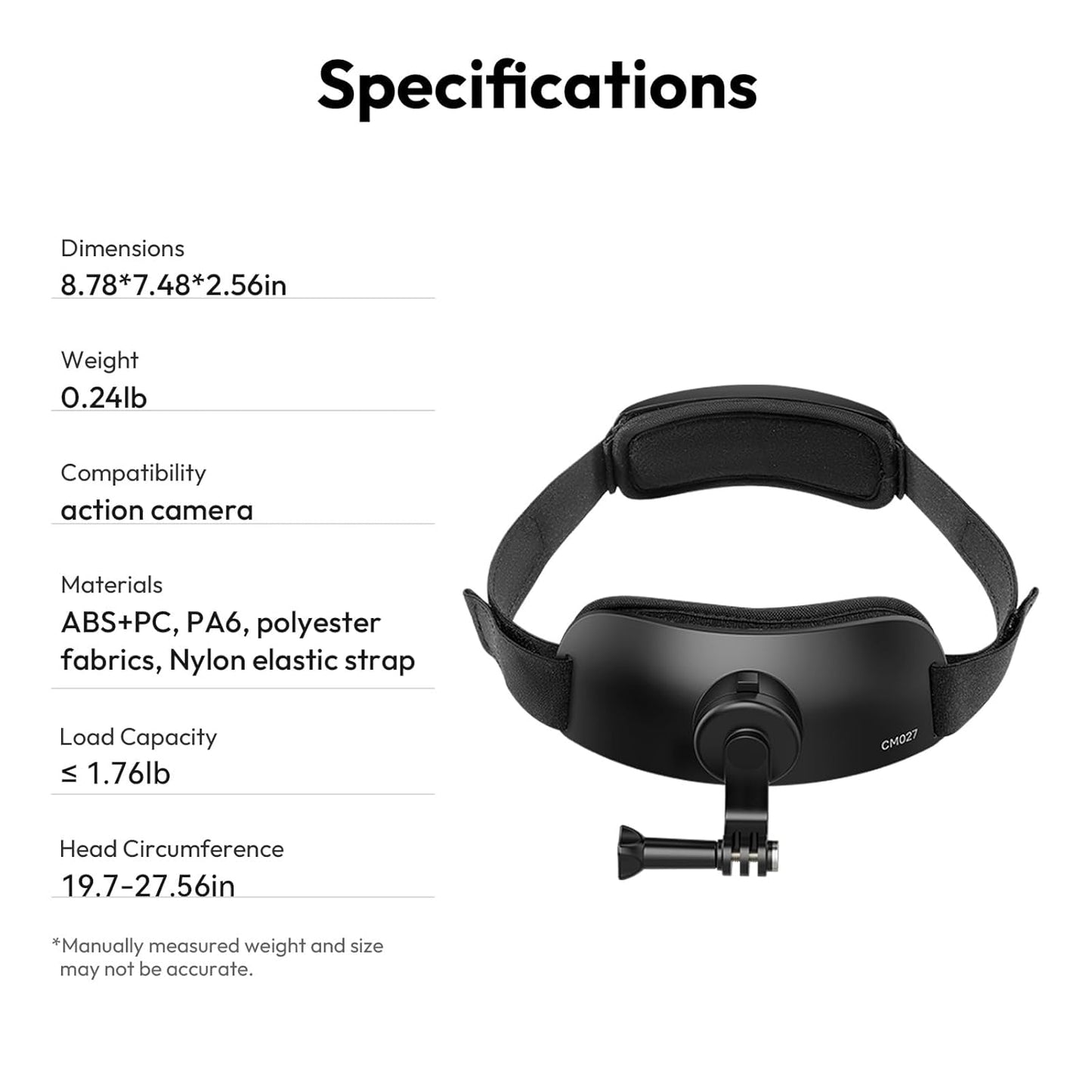 ULANZI CM27 2 in 1 Head Strap Mount for Action Camera - Quick Release Head Mount Set Support Vertical Shots Vlog Video Accessories for Action Camera, Compatible with GoPro Hero 13, 12, 11, 10, 9, 8