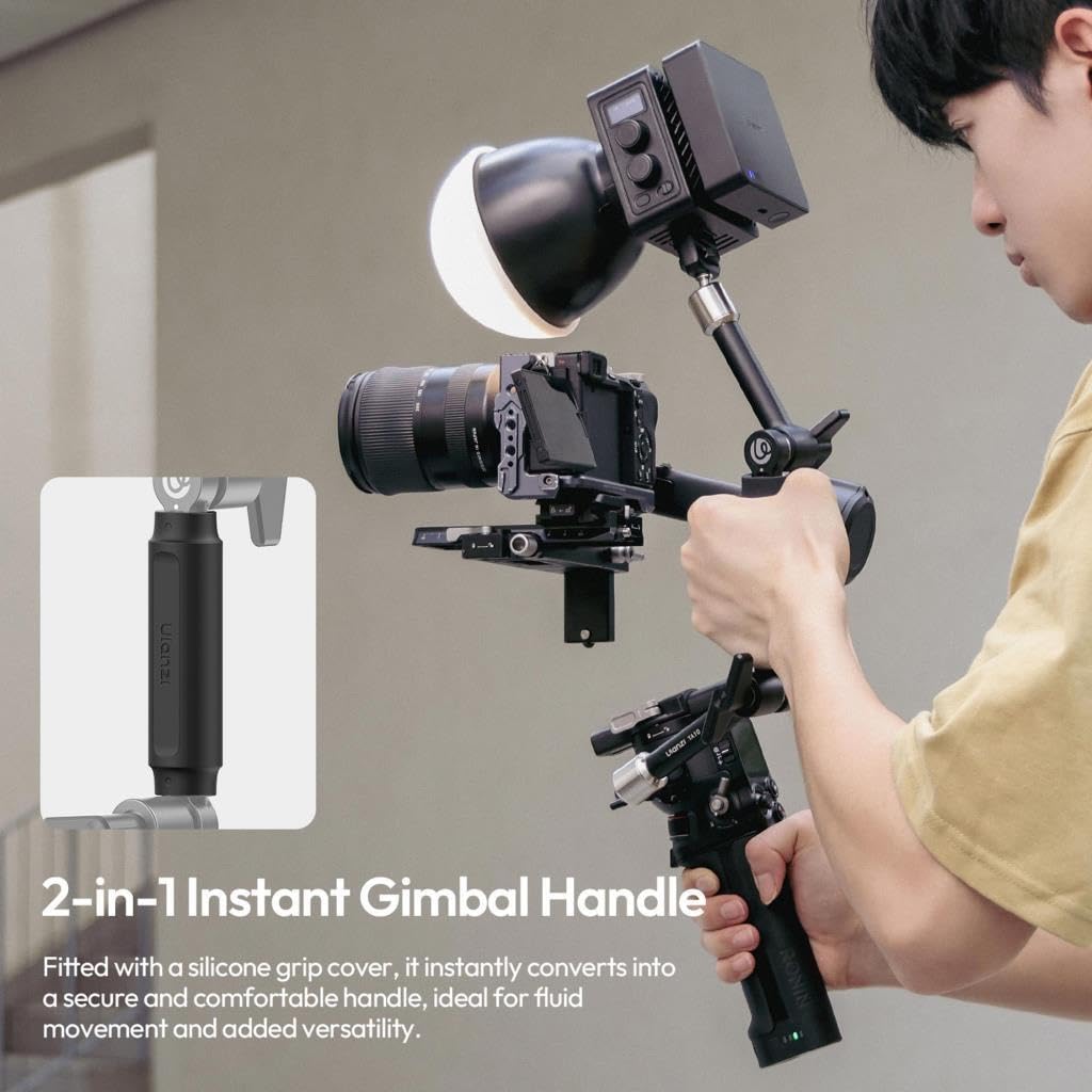 ULANZI TA10 3-Section Magic Articulating Arm with Super Clamp, 360° Adjustable Aluminum Mount with 1/4"-20 Screw for Camera Monitor, LED Light, Microphone, Phone Rig & DSLR Accessories