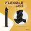 HIFFIN Flexible Gorillapod Tripod with 360° Rotating Ball Head Tripod for All DSLR Cameras(Max Load 2.5 kgs) & Mobile Phones + Free Heavy Duty Mobile Holder(Black) (12 Inch, Black)