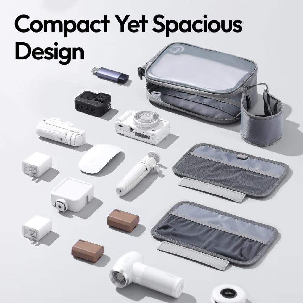 Ulanzi BP15 SeeClear Tech Pouch | Transparent Storage Bag for Cables, Chargers, Gadgets & Accessories | Travel-Friendly & Durable Organizer