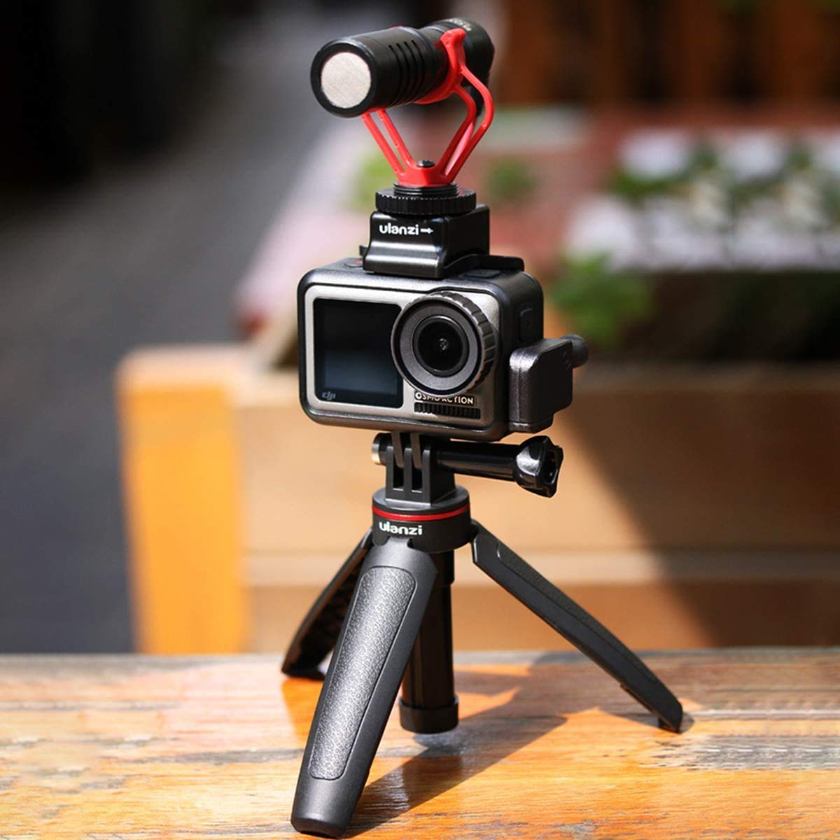 Ulanzi MT-09 Extention Vlog Tripod Mini Portable Handle Grip for Gopro Hero 8 7 6 5 GoPro max Black Session Osmo Action Camera