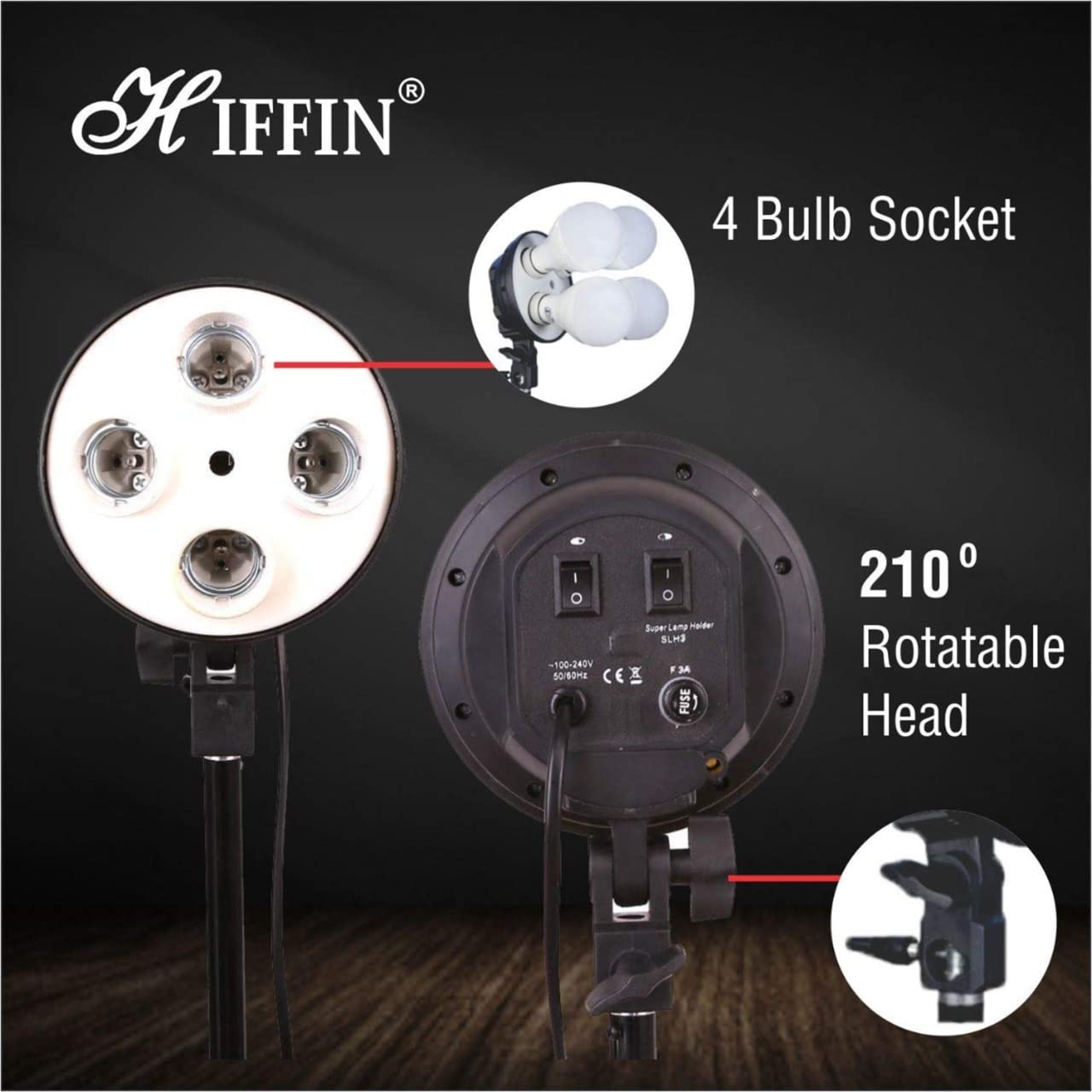 HIFFIN PRO HD Mark 2 Point Studio Lights for Photography and Video Shooting, Continuous Softbox Ligh