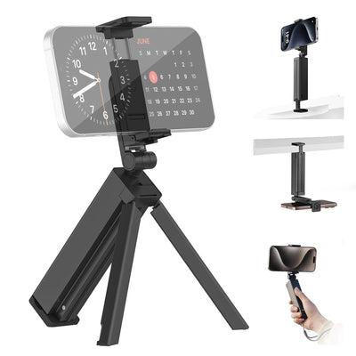 ULANZI SK-20 Travel Essentials Airplane Phone Holder, Phone Tripod 360° Rotation,Travel Must Have Handsfree Cellphone Stand for Desk,Flight Essential Universal Adjustable Stand for Train Table