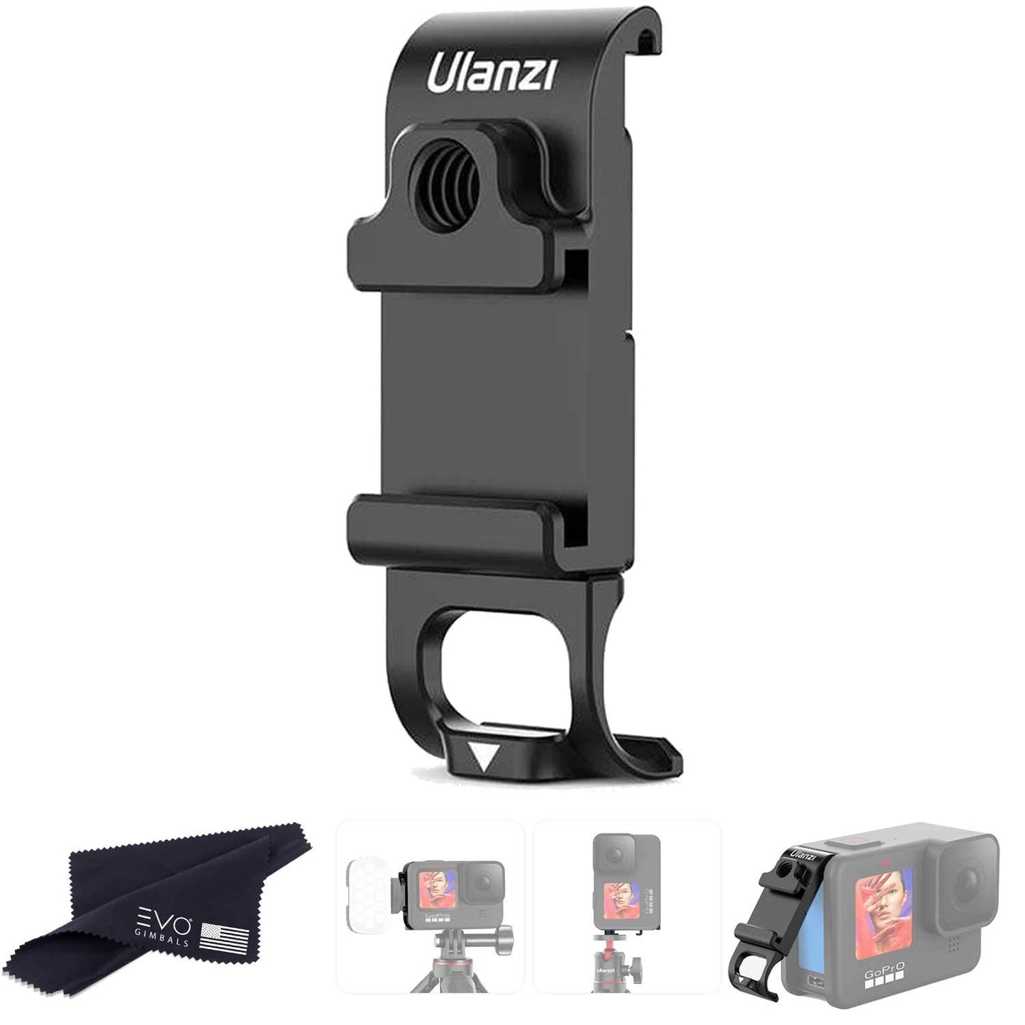 G9-6 Multifunction Battery Cover Door for GoPro HERO9 Black with Cold Shoe Mount & Open Port for Camera Charging