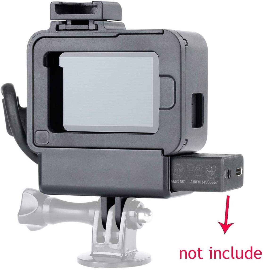 ULANZI V2 Vlogging Protective Housing Case Shell - Frame Cage with Cold Shoe Mount for Microphone LED Video Light, Compatible with GoPro Hero 5 6 7,Action Camera Accessories