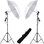 HIFFIN E27 Studio Single Holder Umbrella Lighting Kit for Photography Umbrella White + Light Stand 9