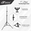 HIFFIN® White Screen Backdrop 6x10 ft with Stand - 6x9FT Photography Backdrop with 1PC 6.5FT T-Shape Backdrop Stands, 2PCs Spring Clamps, 1PCs Carry Bag