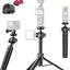 ULANZI MT90 Action Camera Tripod Stand Vlog Handle Grip with Quick Release, Ball Head & Cold Shoe, Camera Desktop Tripod for Action Cameras & Small Cameras