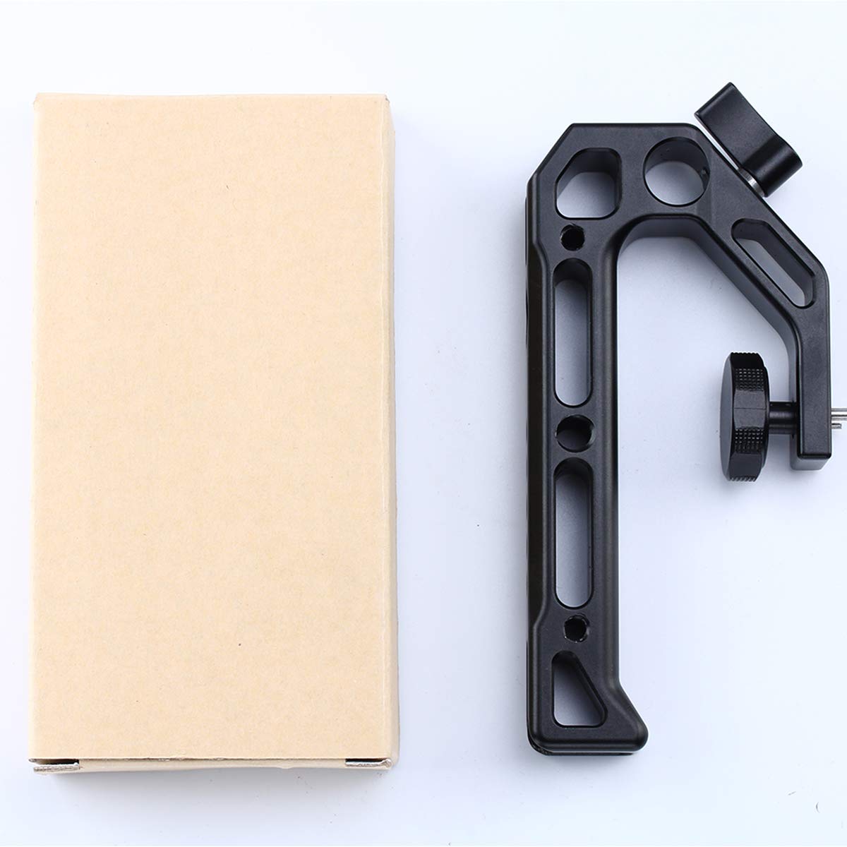 UURig R008 Camera/DSLR Top Handle ARRI Hole Connection Grip for Sony A6400 6300 Camera Cage Metal Low Angle Shots 4 Cold Shoe Mount Microphone 15MM NATO Rail Rod Clamp Tube Hole, Video Film Making