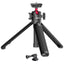 UURig Extendable Phone Camera Tripod, 4 Levels Adjustment 360° Ball Head Cold Shoe Lightweight Portable Vlog Travel Selfie Stick Handle Grip Desktop Webcam Tripod for iPhone DSLR Sony Gopro, Black