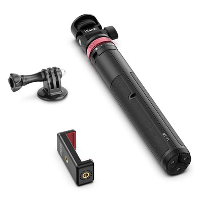 ULANZI MT-71 57.48" Extendable Selfie Stick Tripod with Phone Clamp & Cold Shoe, 7-Section Aluminum Pole for Action Camera Compatible with Gopro DJI Osmo 360 Pocket 3 Insta360 X5,iPhone 17 Smartphones