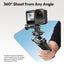 ULANZI MT90 Action Camera Tripod Stand Vlog Handle Grip with Quick Release, Ball Head & Cold Shoe, Camera Desktop Tripod for Action Cameras & Small Cameras
