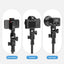 ULANZI LA04 Light Stand Mount Adapter with 1/4” Screw, Quick Release Mounting Plate for Camera Monitor Ring Light, Fits Flat Head Light Stand/Boom arm/C Stand, 180° Tilt Max. Load 6.6lb/3kg