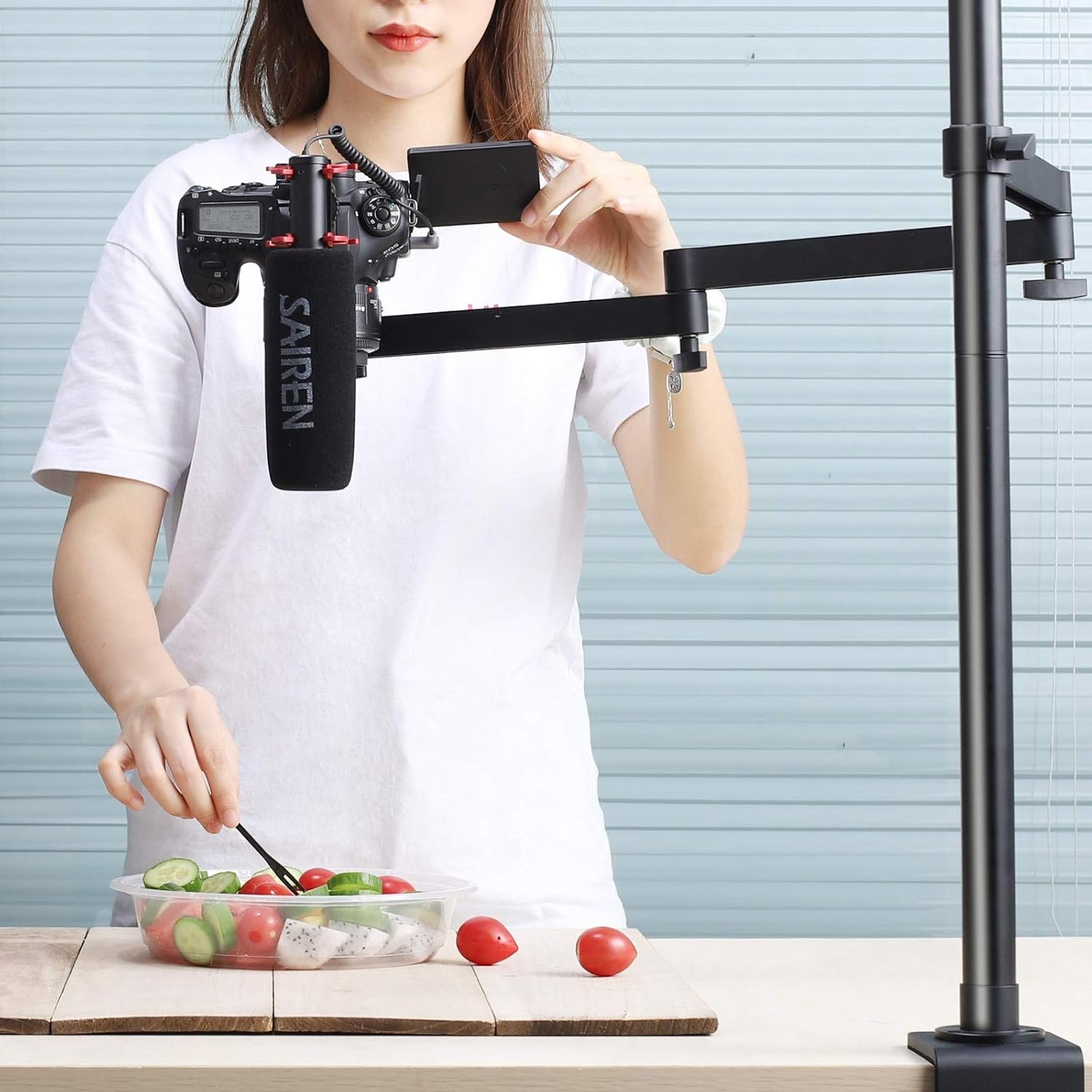Hiffin Ulanzi R099 Super Clamp Camera Mount with 360° Ball Head | Heavy Duty Aluminum Clamp for GoPro, Insta360, DJI Action Camera, DSLR & LED Light | Bike Handlebar, & Tube Mount with 1/4" Screw