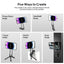 ULANZI MA38 Magnetic Phone Tripod for iPhone, Portable Phone Holder Mini Tripod for Magsafe with Double-Sided 1/4'' Screw Arca Uka Port Foldable Hook for iPhone 17/16/15/14/13/12, Travel Vlog Black